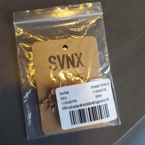 SVNX | 4-Pack Earrings w/ Star Details incl Huggie & Ear Cuffs - Picture 8 of 8